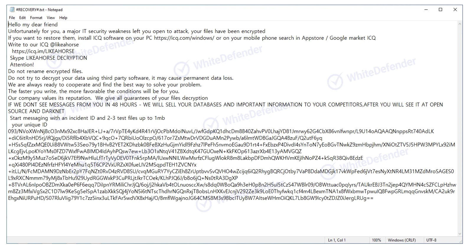 LIKEAHORSEランサムウェアの侵害事象に関する技術分析報告書