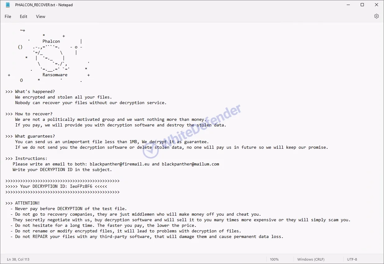 Phalcon ランサムウェアに関する技術分析とインシデント対応報告書