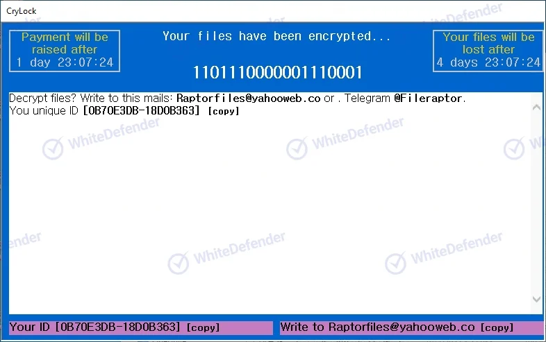ランサムウェア CryLcok の技術分析レポート