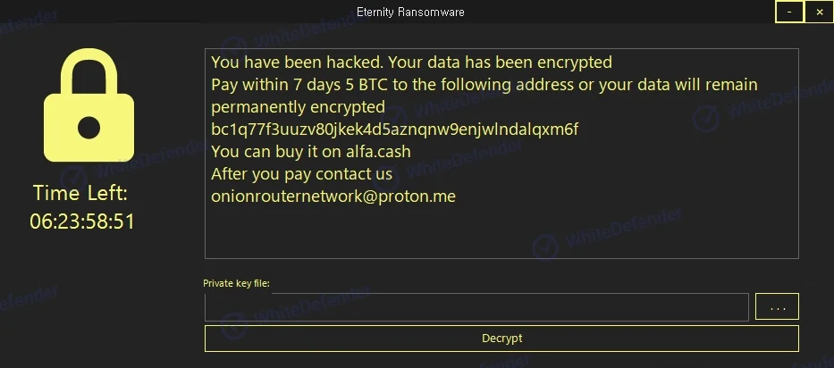 Eternity (イターニティ) ランサムウェア の技術分析レポート