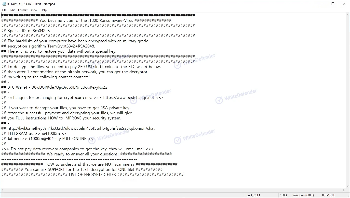 軍事レベルの暗号化アルゴリズムを利用するランサムウェア「T800」の技術分析レポート