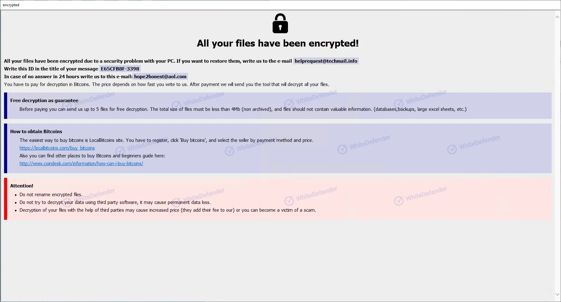 ランサムウェア Elbie (エルビー) の技術分析レポート