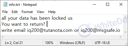 iq200ランサムウェアの技術分析とインシデント対応に関する報告書