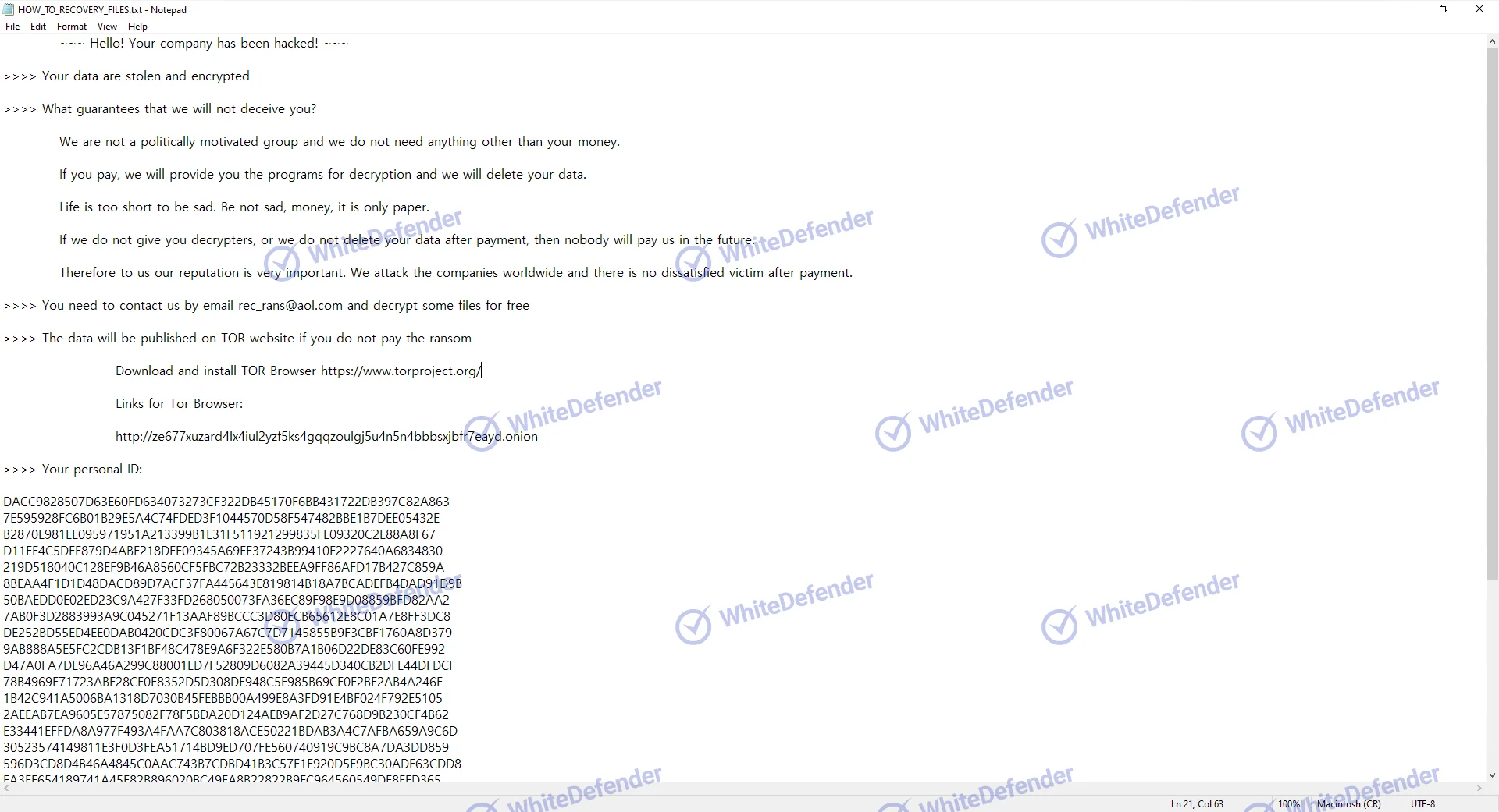 Rec_ransランサムウェアに関するインシデント分析レポート